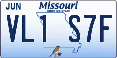MO license plate VL1S7F