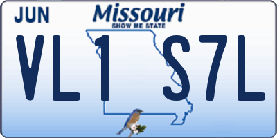 MO license plate VL1S7L