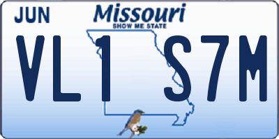 MO license plate VL1S7M