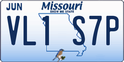 MO license plate VL1S7P