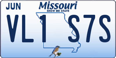 MO license plate VL1S7S