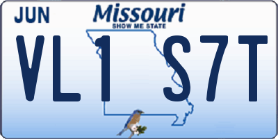 MO license plate VL1S7T