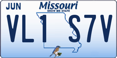 MO license plate VL1S7V