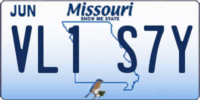 MO license plate VL1S7Y