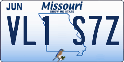 MO license plate VL1S7Z