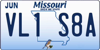 MO license plate VL1S8A