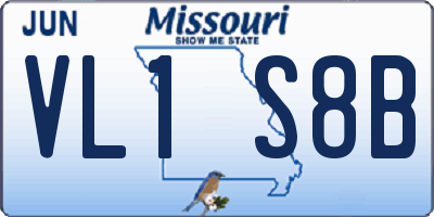 MO license plate VL1S8B