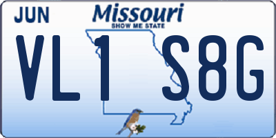 MO license plate VL1S8G