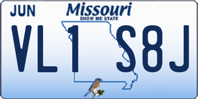 MO license plate VL1S8J