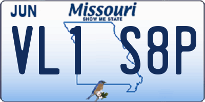 MO license plate VL1S8P