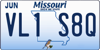 MO license plate VL1S8Q