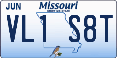 MO license plate VL1S8T