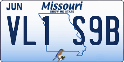 MO license plate VL1S9B