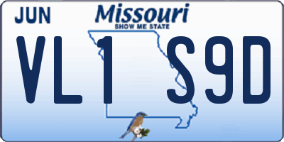 MO license plate VL1S9D