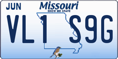 MO license plate VL1S9G