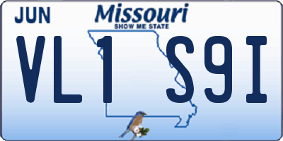 MO license plate VL1S9I