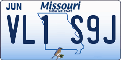 MO license plate VL1S9J