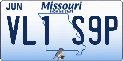 MO license plate VL1S9P