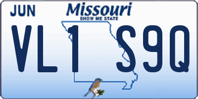 MO license plate VL1S9Q