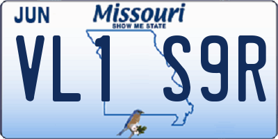 MO license plate VL1S9R