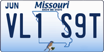 MO license plate VL1S9T