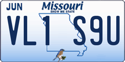 MO license plate VL1S9U