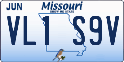 MO license plate VL1S9V