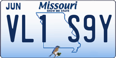 MO license plate VL1S9Y