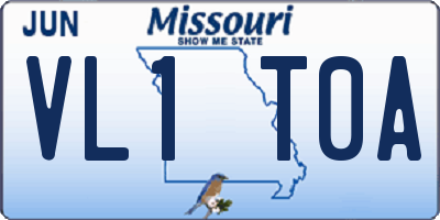 MO license plate VL1T0A