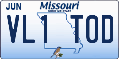 MO license plate VL1T0D