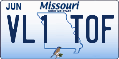 MO license plate VL1T0F