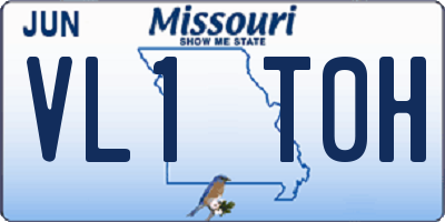MO license plate VL1T0H