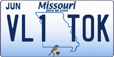 MO license plate VL1T0K