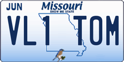 MO license plate VL1T0M