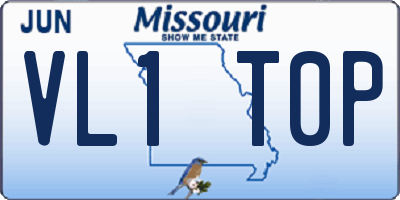 MO license plate VL1T0P