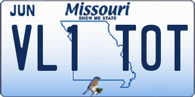 MO license plate VL1T0T