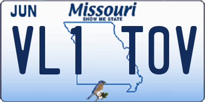 MO license plate VL1T0V