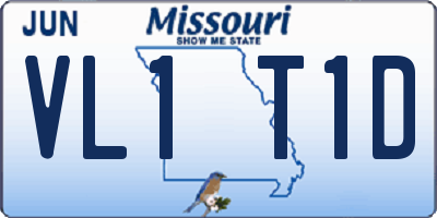MO license plate VL1T1D