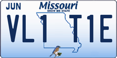 MO license plate VL1T1E