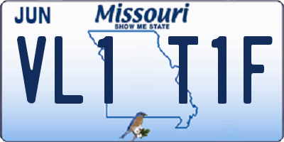 MO license plate VL1T1F