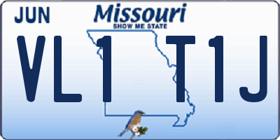 MO license plate VL1T1J