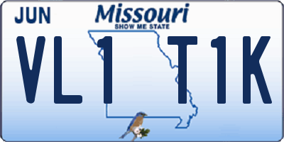 MO license plate VL1T1K