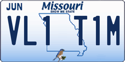 MO license plate VL1T1M