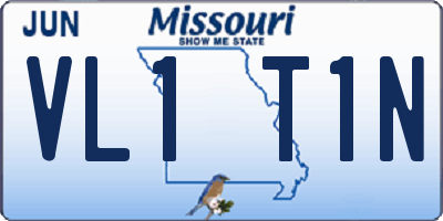 MO license plate VL1T1N
