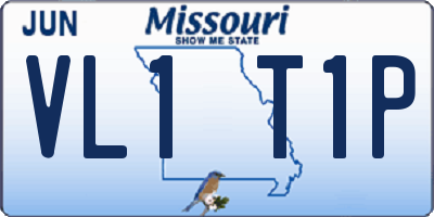 MO license plate VL1T1P