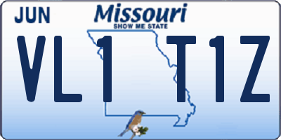 MO license plate VL1T1Z