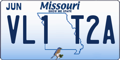 MO license plate VL1T2A