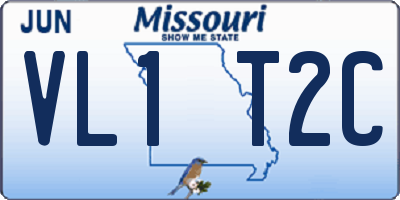 MO license plate VL1T2C