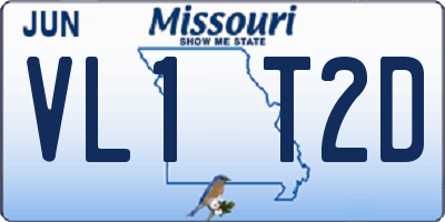 MO license plate VL1T2D