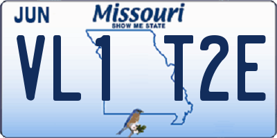 MO license plate VL1T2E